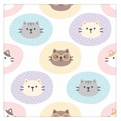 Cute Cat Seamless Pattern Background Square Satin Scarf (36  X 36 )