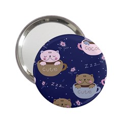 Cute Kittens Sleep Sweetly Mugs 2 25  Handbag Mirrors