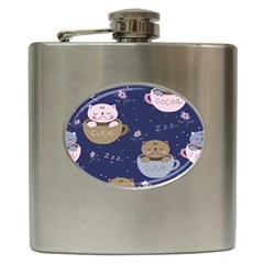 Cute Kittens Sleep Sweetly Mugs Hip Flask (6 Oz)