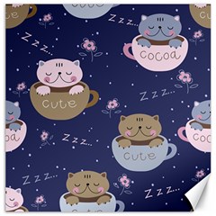 Cute Kittens Sleep Sweetly Mugs Canvas 12  X 12 