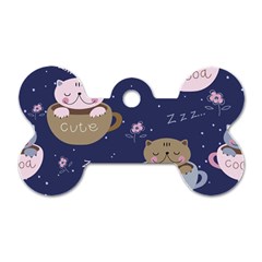 Cute Kittens Sleep Sweetly Mugs Dog Tag Bone (one Side)