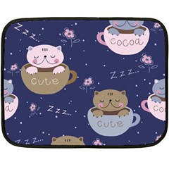 Cute Kittens Sleep Sweetly Mugs Double Sided Fleece Blanket (mini) 