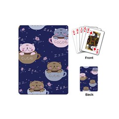 Cute Kittens Sleep Sweetly Mugs Playing Cards Single Design (mini)