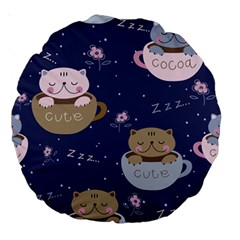 Cute Kittens Sleep Sweetly Mugs Large 18  Premium Round Cushions