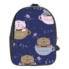 Cute Kittens Sleep Sweetly Mugs School Bag (xl)