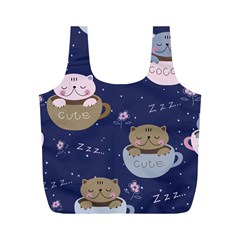 Cute Kittens Sleep Sweetly Mugs Full Print Recycle Bag (m) by Jancukart