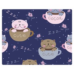 Cute Kittens Sleep Sweetly Mugs Double Sided Flano Blanket (medium)  by Jancukart