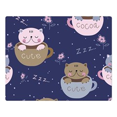 Cute Kittens Sleep Sweetly Mugs Double Sided Flano Blanket (large)  by Jancukart