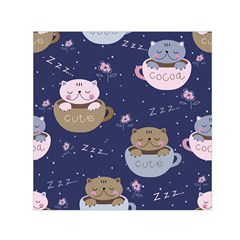 Cute Kittens Sleep Sweetly Mugs Square Satin Scarf (30  X 30 )