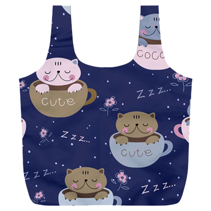 Cute Kittens Sleep Sweetly Mugs Full Print Recycle Bag (XXXL)