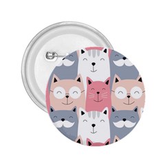 Cute Seamless Pattern With Cats 2 25  Buttons