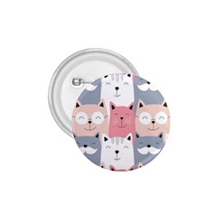 Cute Seamless Pattern With Cats 1 75  Buttons