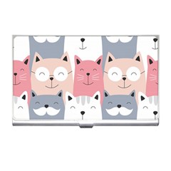 Cute Seamless Pattern With Cats Business Card Holder