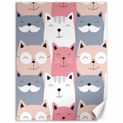 Cute Seamless Pattern With Cats Canvas 12  X 16 