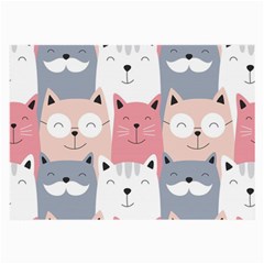 Cute Seamless Pattern With Cats Large Glasses Cloth (2 Sides)