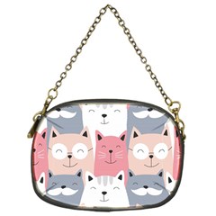 Cute Seamless Pattern With Cats Chain Purse (one Side)