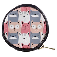 Cute Seamless Pattern With Cats Mini Makeup Bag