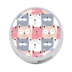 Cute Seamless Pattern With Cats 4-port Usb Hub (two Sides)