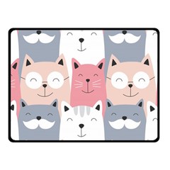 Cute Seamless Pattern With Cats Fleece Blanket (small)