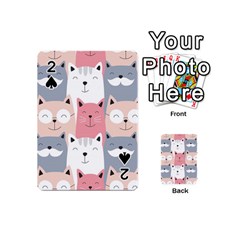 Cute Seamless Pattern With Cats Playing Cards 54 Designs (mini)