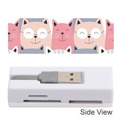 Cute Seamless Pattern With Cats Memory Card Reader (stick) by Jancukart