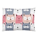 Cute Seamless Pattern With Cats Pillow Case (Two Sides) Back