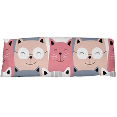 Cute Seamless Pattern With Cats Body Pillow Case (dakimakura)