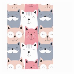 Cute Seamless Pattern With Cats Large Garden Flag (two Sides)