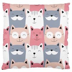 Cute Seamless Pattern With Cats Standard Flano Cushion Case (two Sides)