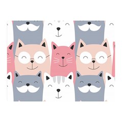 Cute Seamless Pattern With Cats Double Sided Flano Blanket (mini)  by Jancukart