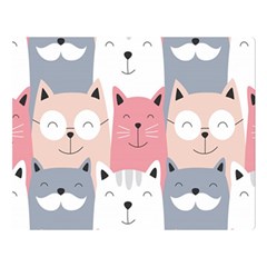 Cute Seamless Pattern With Cats Double Sided Flano Blanket (large)  by Jancukart