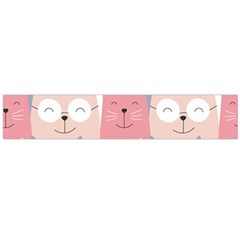 Cute Seamless Pattern With Cats Large Flano Scarf 