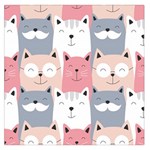 Cute Seamless Pattern With Cats Square Satin Scarf (36  x 36 ) Front