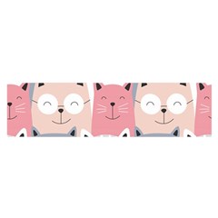 Cute Seamless Pattern With Cats Oblong Satin Scarf (16  X 60 )