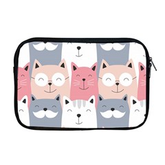 Cute Seamless Pattern With Cats Apple Macbook Pro 17  Zipper Case