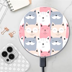 Cute Seamless Pattern With Cats Wireless Charger