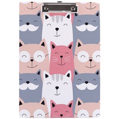 Cute Seamless Pattern With Cats A4 Clipboard