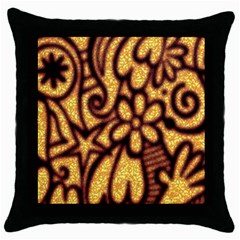 Background-pattern Throw Pillow Case (black)