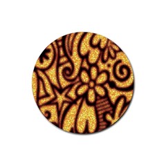 Background-pattern Rubber Coaster (round)