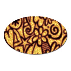 Background-pattern Oval Magnet