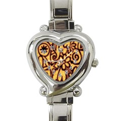 Background-pattern Heart Italian Charm Watch by Jancukart