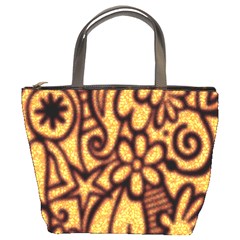 Background-pattern Bucket Bag