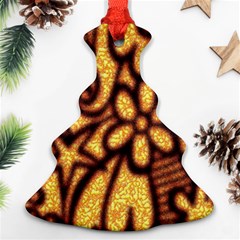 Background-pattern Christmas Tree Ornament (two Sides)