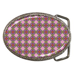 Seamless Psychedelic Pattern Belt Buckles