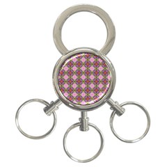 Seamless Psychedelic Pattern 3-ring Key Chain