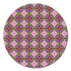 Seamless Psychedelic Pattern Magnet 5  (round)