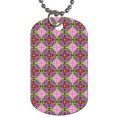 Seamless Psychedelic Pattern Dog Tag (two Sides)