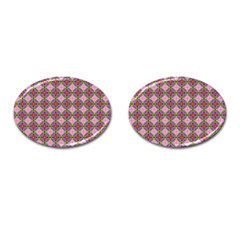 Seamless Psychedelic Pattern Cufflinks (oval)