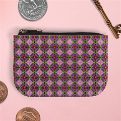 Seamless Psychedelic Pattern Mini Coin Purse