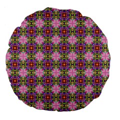 Seamless Psychedelic Pattern Large 18  Premium Flano Round Cushions by Jancukart